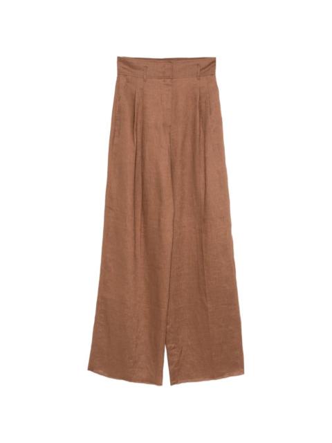 Max Mara Tmateria pleated linen trousers