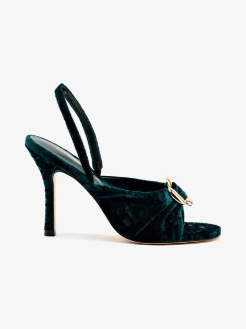 Larroudé Mayfair Sandal In Jungle Velvet