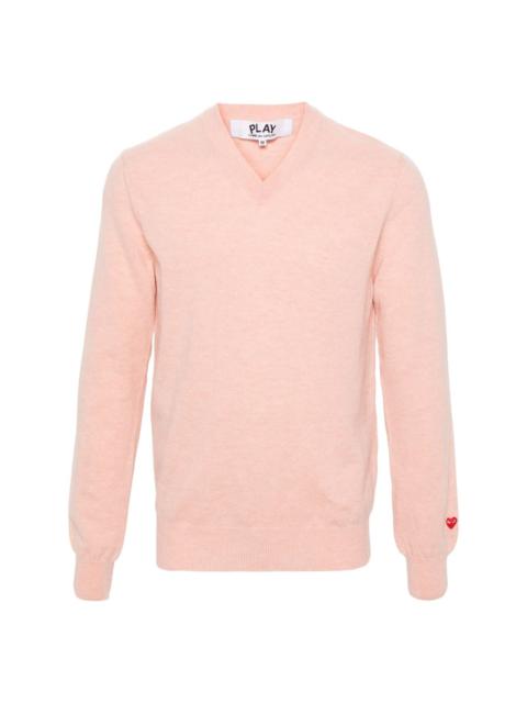 Comme des Garçons PLAY logo-appliqué wool jumper