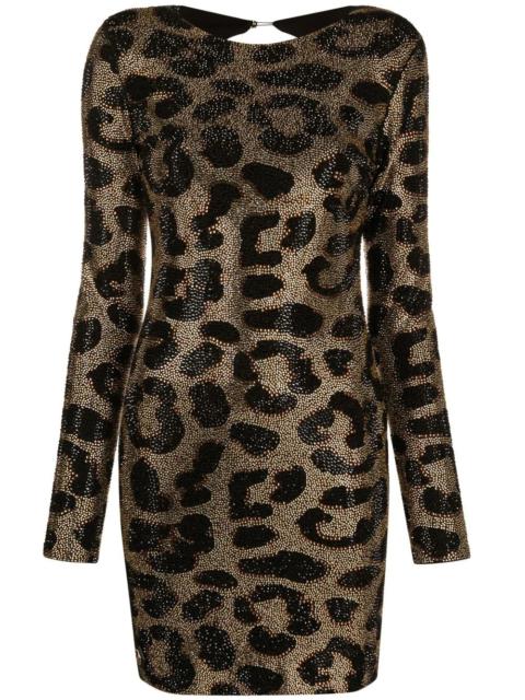 PHILIPP PLEIN leopard-print studded dress