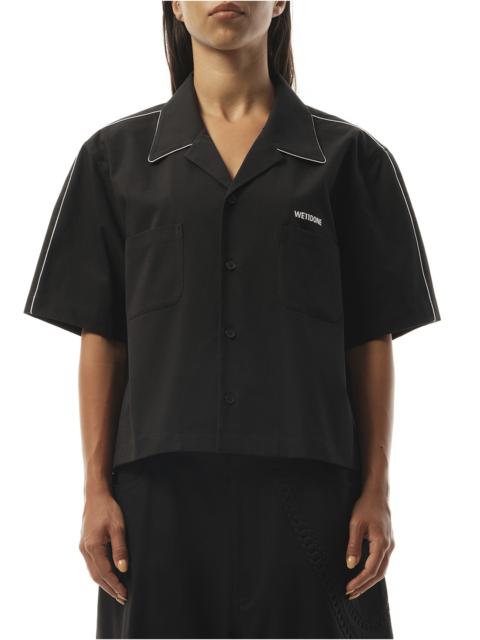 We11done Short-Sleeved Convertible Shirt in Black