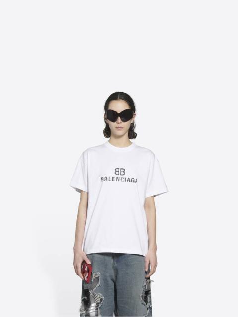 BALENCIAGA Women's Bb Pixel Medium Fit T-shirt in White