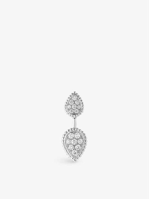 Serpent Bohème 18ct white-gold and 0.49ct diamond single earring