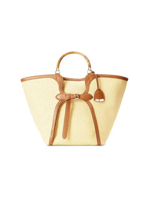 Ralph Lauren Women's Large The Ralph Braided Raffia Tote Bag - Beige Gold