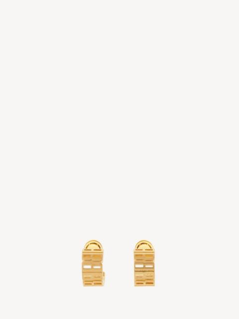 BALENCIAGA Women's Nano Hoop Earrings in Shiny Gold