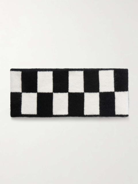 GUEST IN RESIDENCE Checked cashmere headband Black
