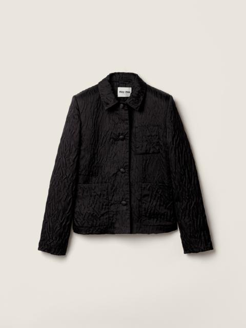 Single-breasted cloqué duchesse jacket