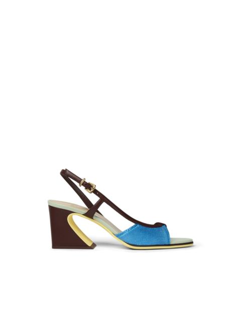 FENDI block heel slingback shoes