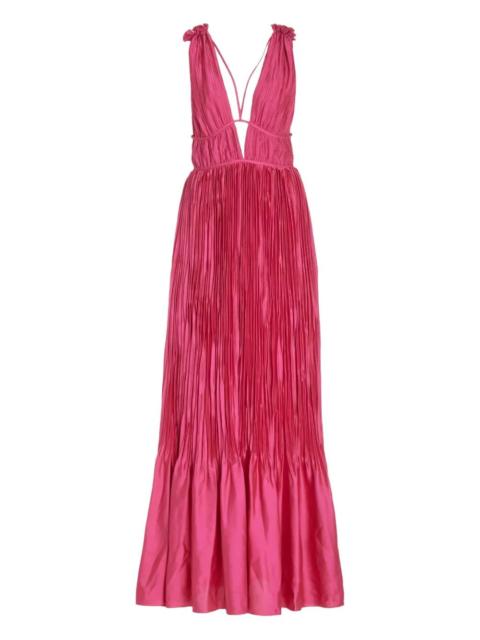 SIMKHAI Ostara pleated maxi dress