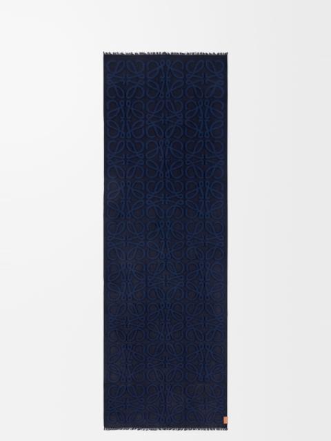 Loewe Scarf in wool, cotton and silk blend