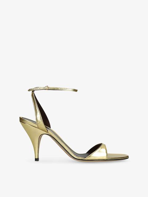 The Row Vika 80 Ankle-Strap Leather Heels