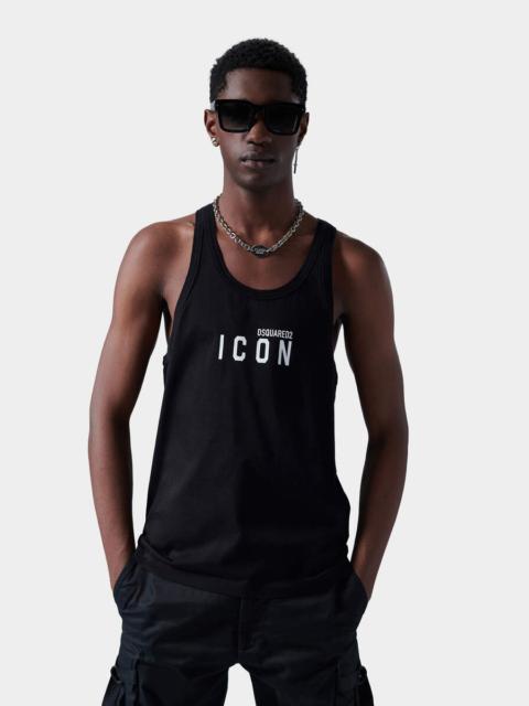 VIP【関税送料無料】希少 DSQUARED2 BLACK COTTON TANK TOP DSQUARED2 PAYGUY COOL TANK TOP | REVERSIBLE