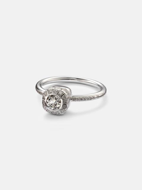 Pomellato Nudo Petit 18kt white gold (750/1000) ring with diamonds