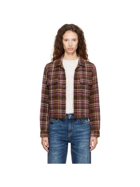 R13 Brown Padded Cropped Jacket