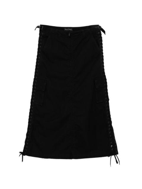 BALENCIAGA cargo drawstring skirt