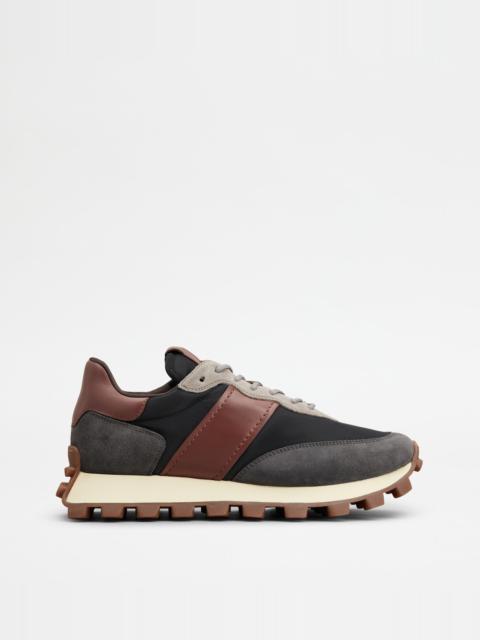 Tod's SNEAKERS TOD'S 1T IN SUEDE AND FABRIC - GREY, BROWN