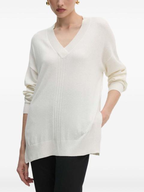 GUESS USA logo-embellished V-neck jumper