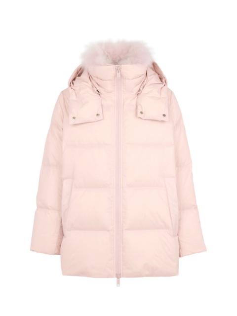 Yves Salomon A-line shearling-trim jacket
