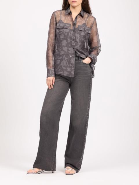 rag & bone Sonica Printed Organza Shirt