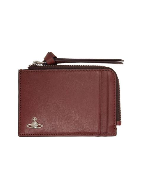Vivienne Westwood Brown Zip Card Holder