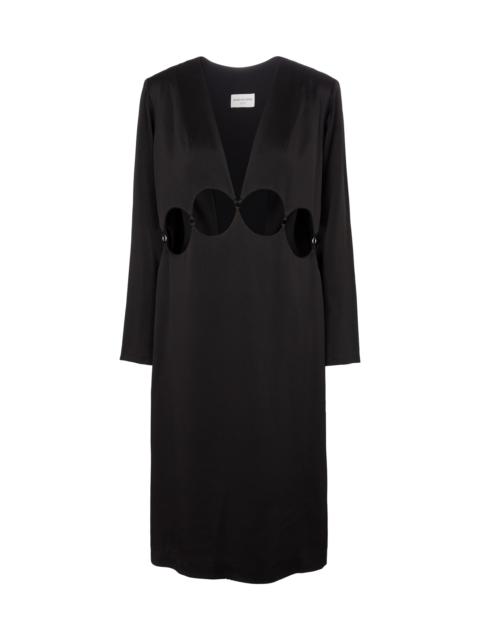 Dries Van Noten Cutout satin midi dress