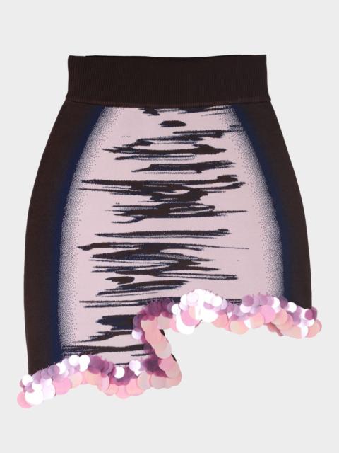 PH5 Casey Sequin-Trim Wavy Mini Skirt