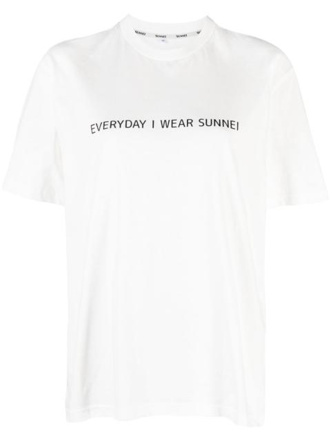 SUNNEI slogan-print cotton T-shirt