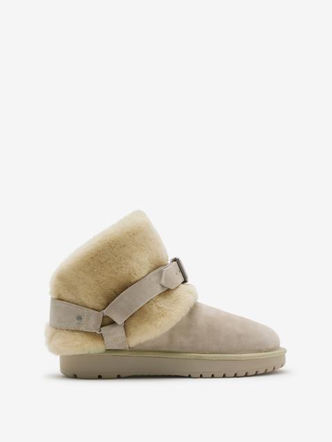 Suede and Shearling Chubby Boots