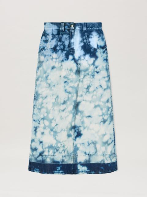 Palm Angels Denim Long Skirt