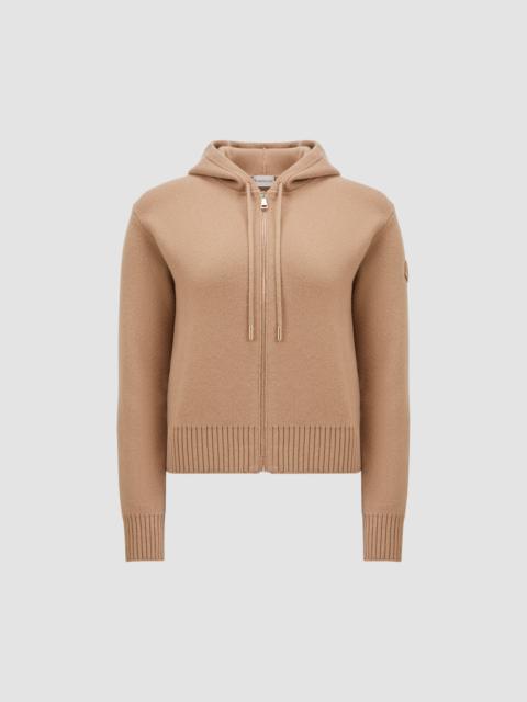Moncler Wool & Cashmere Zip-Up Hoodie