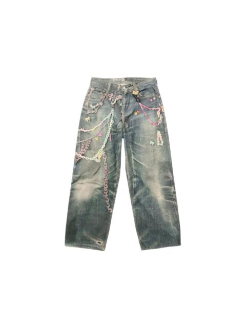 Acne Studios Acne Studios Vintage Chain Detail Loose Jeans Blue