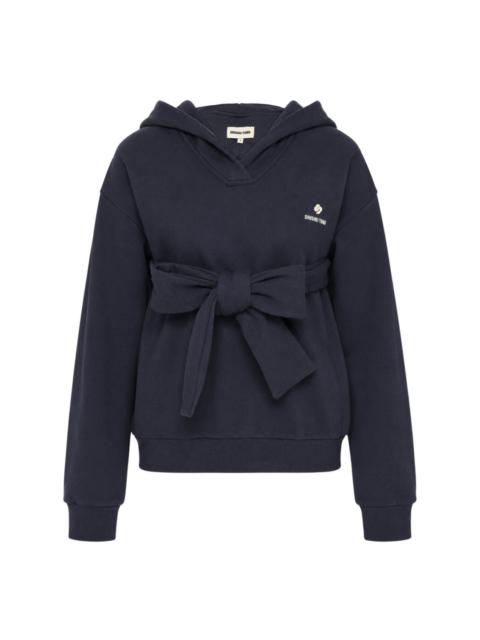 SHUSHU/TONG Tie Front Bow Hoodie