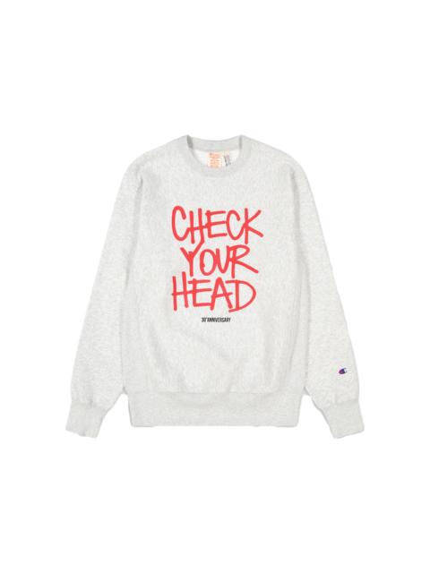 Champion Champion x Beastie Boys x Eric Haze Check Your Head Reverse Weave Crewneck Sweatshirt Oxford Grey