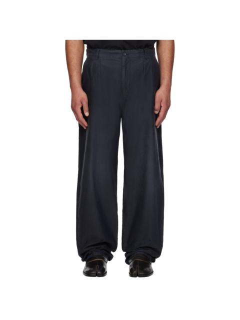 Maison Margiela Black Unbrushed Moleskin Trousers