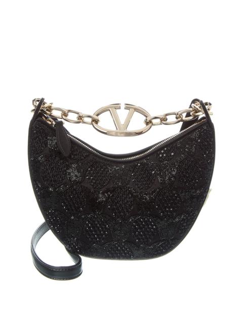 Valentino Valentino VLogo Mini Satin Hobo Bag