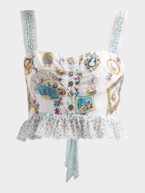 CAMILLA Art For The Artisans Frill Crop Top