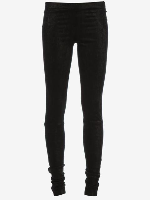 STOULS Carolyn leather slim-fit trousers