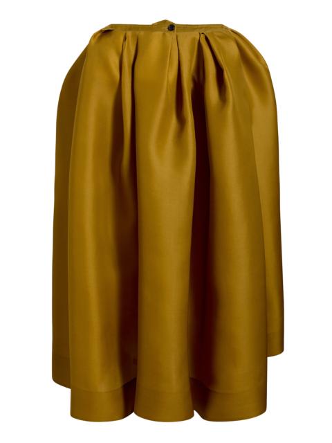 KHAITE Adara Silk Twill Organza Maxi Skirt bronze