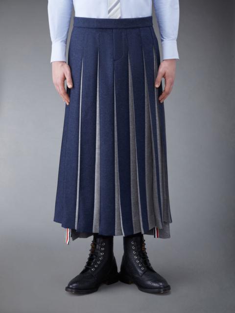 Thom Browne Wool Low Rise Ankle Length Pleated Skirt