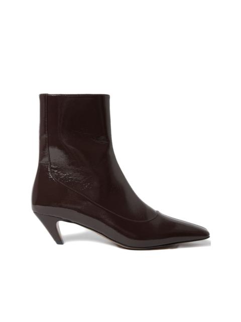 Spur heeled ankle boots