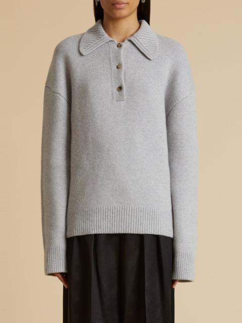 KHAITE The Bristol Sweater in Warm Grey