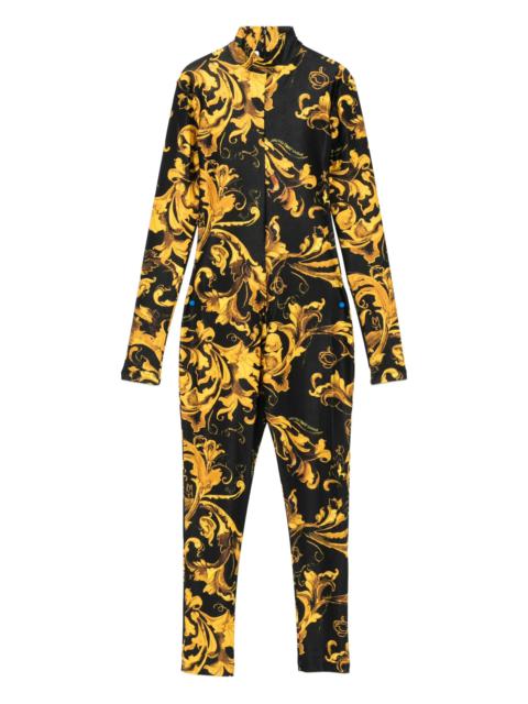 VERSACE JEANS COUTURE Versace Jeans Couture Baroque-print High-neck Jumpsuit