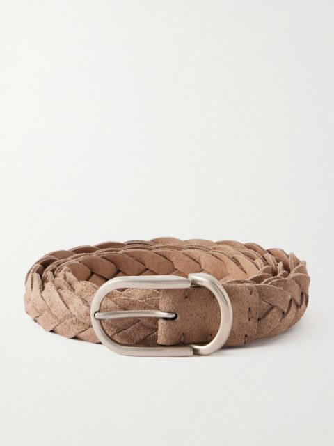 Brunello Cucinelli 3cm Woven Suede Belt