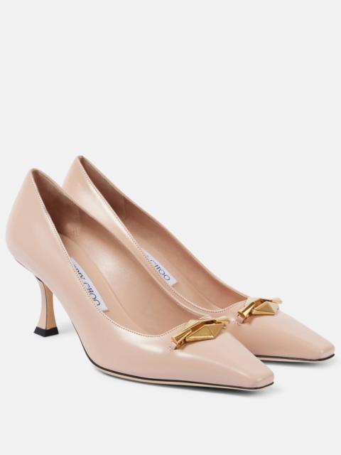JIMMY CHOO Ryker 70 embellished leather pumps