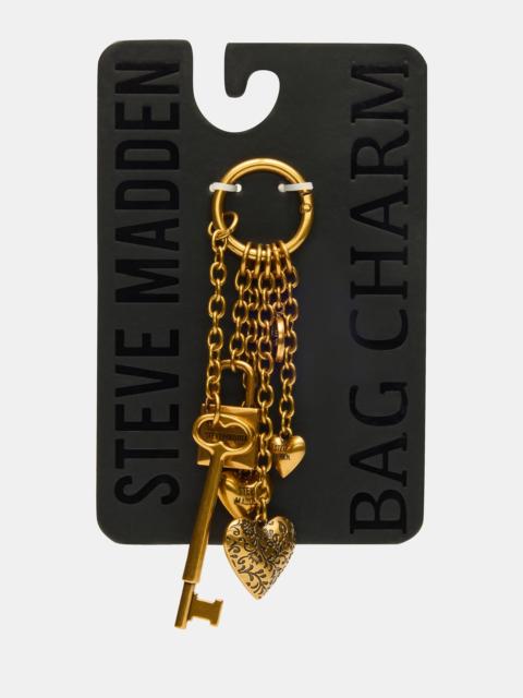 STEVE MADDEN TOKEN BAG CHARM GOLD