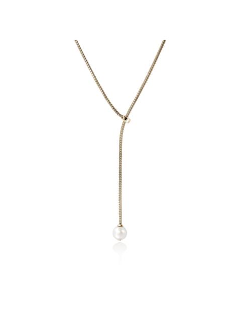 JOHN HARDY JH Essential Pearl Lariat Necklace, Gold, 1.8MM
