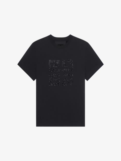 Givenchy T-SHIRT IN COTTON WITH 4G EMBLEM IN FLOWERS
