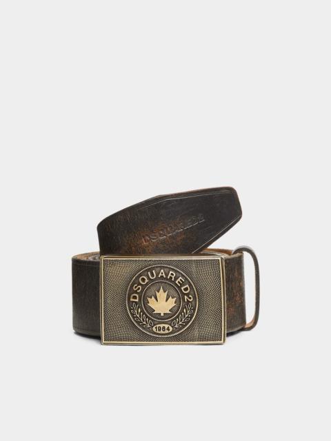 DSQUARED2 VINTAGE PLAQUE BELT