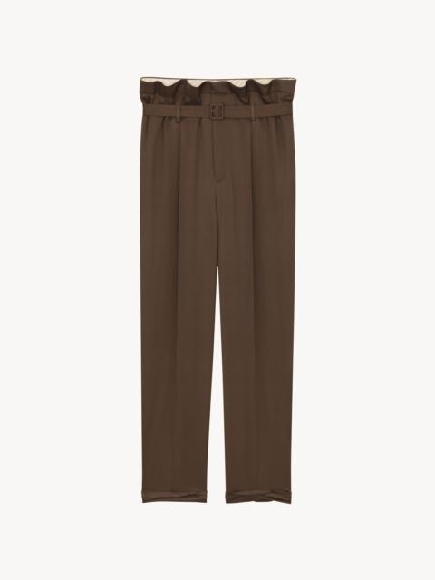 SAINT LAURENT PAPERBAG PANTS IN SILK