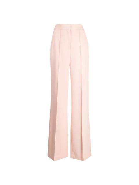 pleat-detail straight-leg trousers